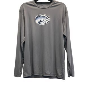 A4 China Spring Cougars Long Sleeve athletic shirt L Gray